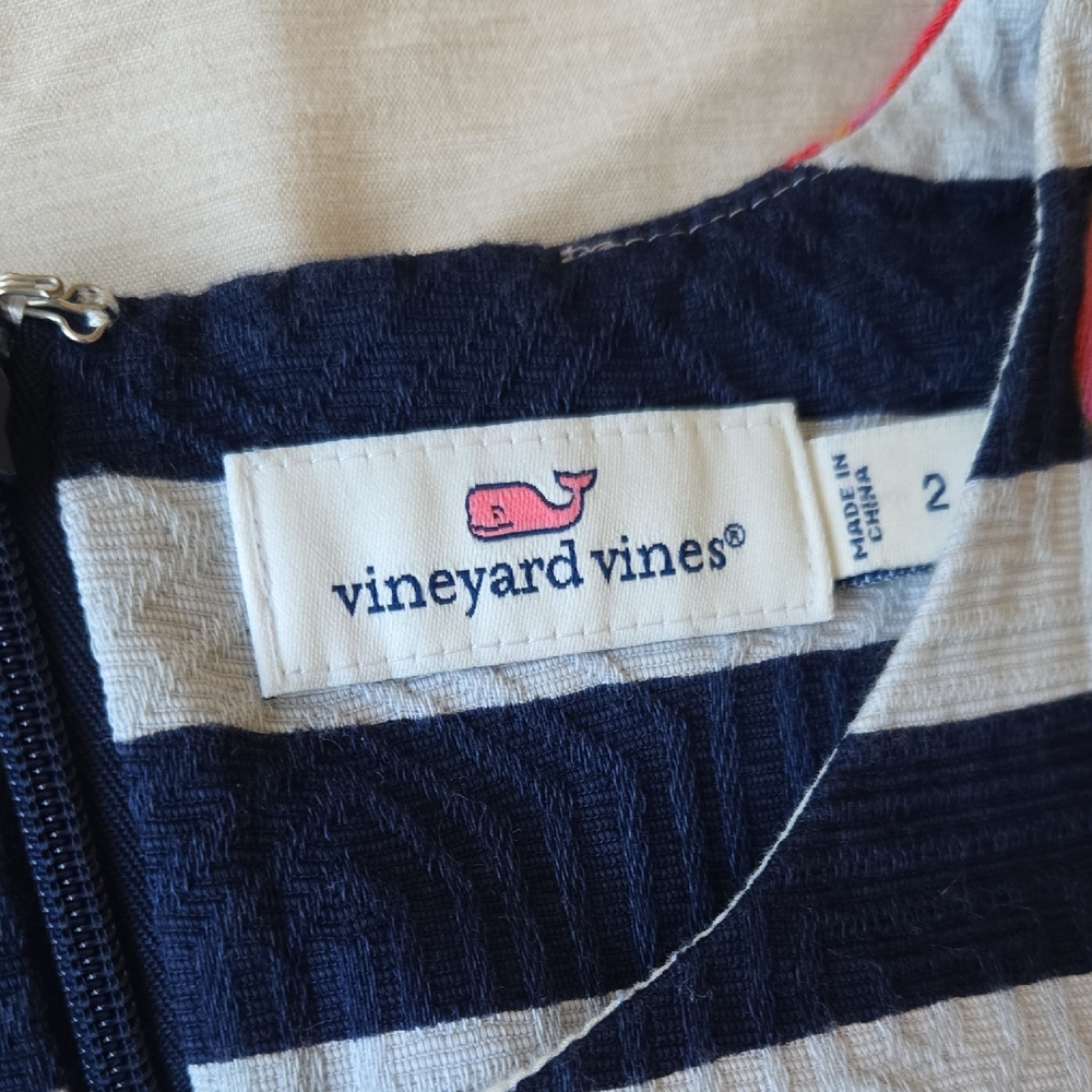 Vineyard Vines Navy and White Striped Dress - Picture 2 of 5